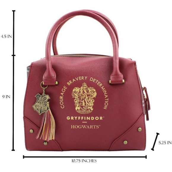 Gryffindor Burgundy Tote Bag with Tassel Charm - Picture 11 of 12
